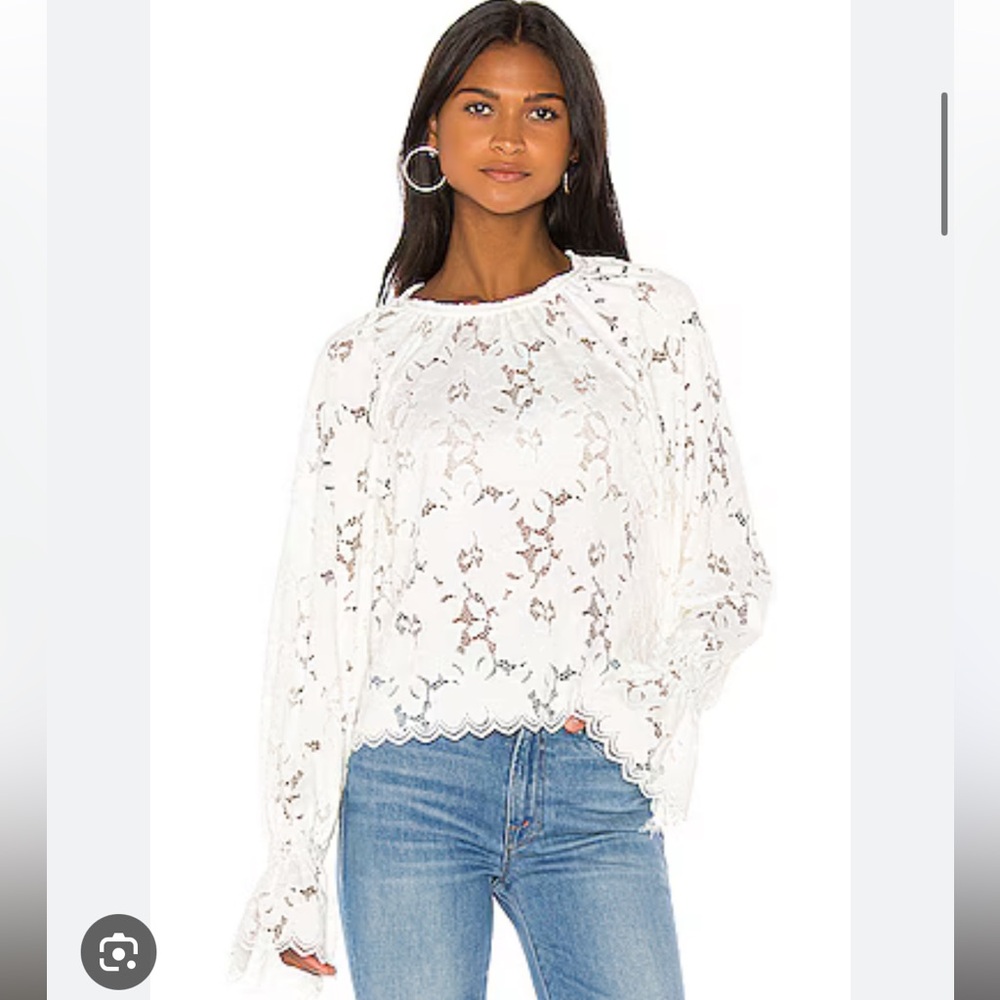 Free People Olivia Lace Top